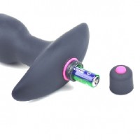 Anal Plug Vibrating Silicone Black